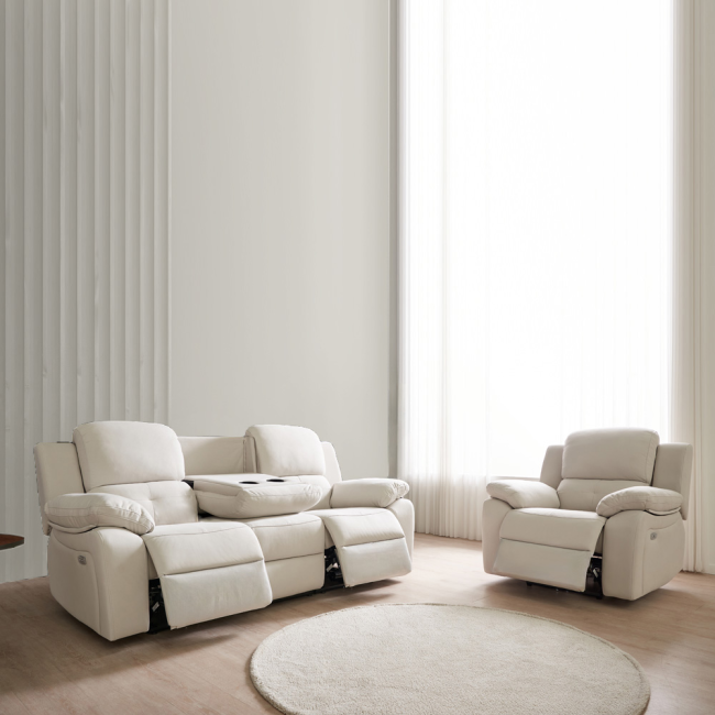 마넌트 아쿠아텍스 패브릭 3인+1인 리클라이너 소파