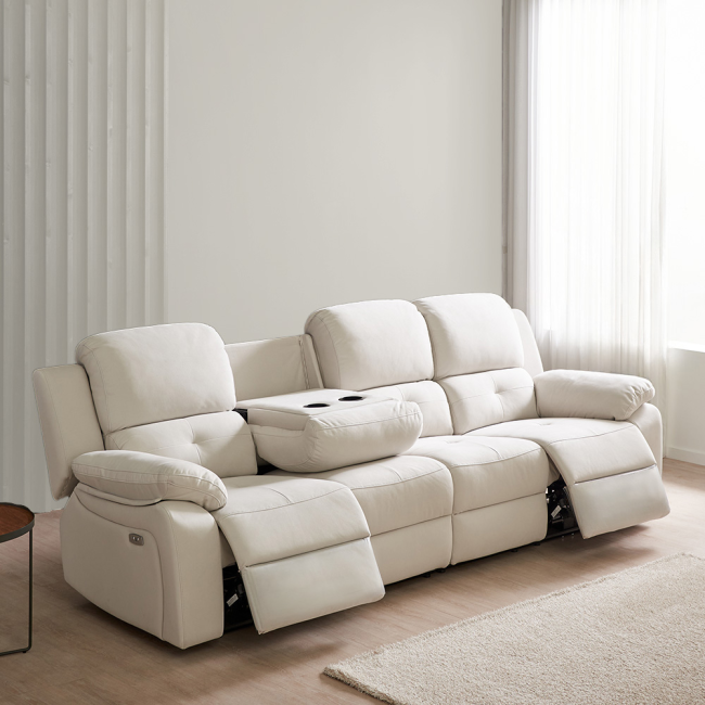 마넌트 아쿠아텍스 패브릭 4인용 리클라이너 소파