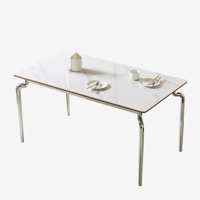브레튼 양면 포세린 세라믹 스텐 4인 식탁 테이블
