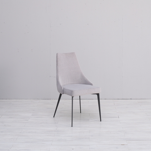 [전시상품 특가]밀리아 스웨이드 철재 식탁 의자(수량: 4EA/색상: 그레이 2EA+오렌지 1EA+블루 1EA)
