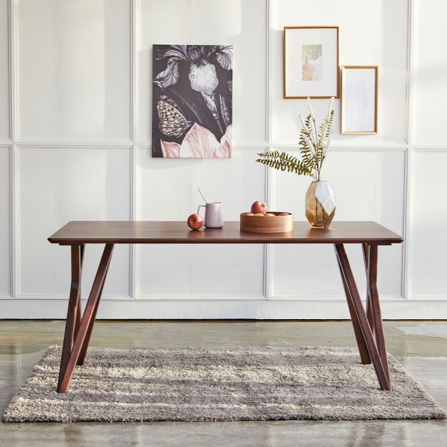 레이든 호두나무 월넛 원목 4인 식탁 테이블 1500