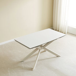 나한트 반자동 확장형 무소음 포세린 세라믹 2000 6인 다이닝 식탁 테이블