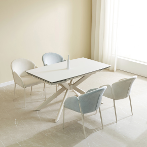 나한트 반자동 확장형 무소음 포세린 세라믹 2000 6인 다이닝 식탁 테이블