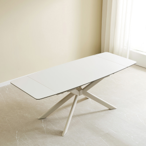 나한트 반자동 확장형 무소음 포세린 세라믹 2000 6인 다이닝 식탁 테이블