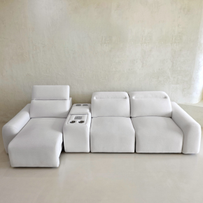 레이프 모션 슬라이딩 타이보 아쿠아텍스 4인 리클라이너 소파+컵홀더