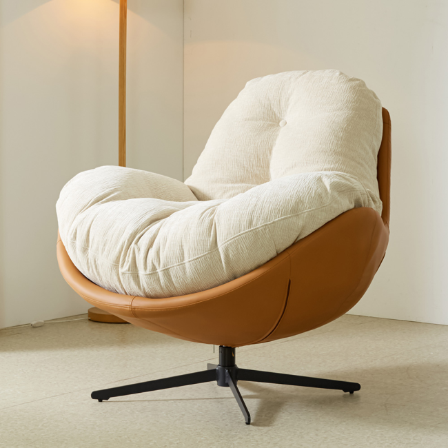 버나드 릴렉스 회전 체어 패브릭 1인 소파 리클라이너 안락의자