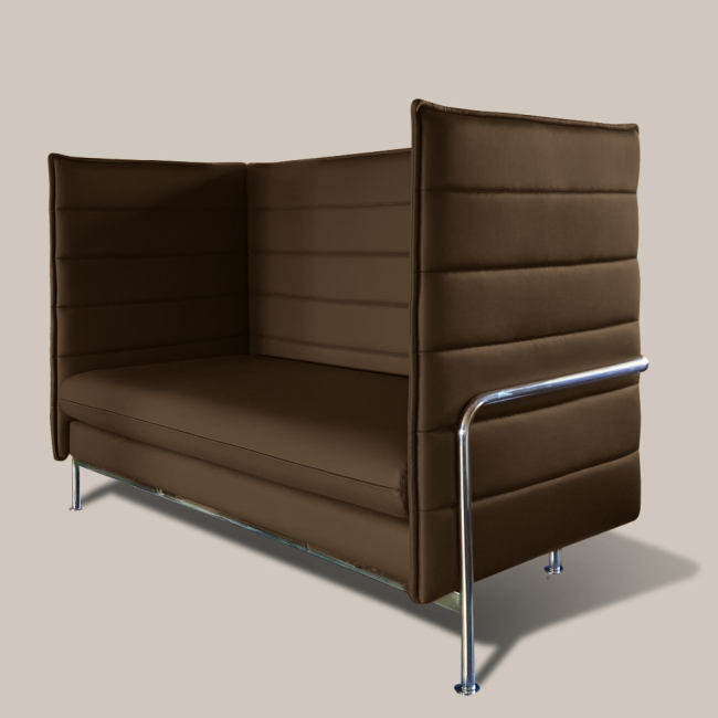 소트라 스탠 가죽 라누고 스웨이드 미들백 하이백 부스 소파