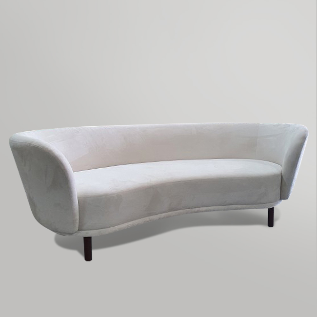 레브나 라누고 스웨이드 패브릭 라운드 호텔 라운지 소파