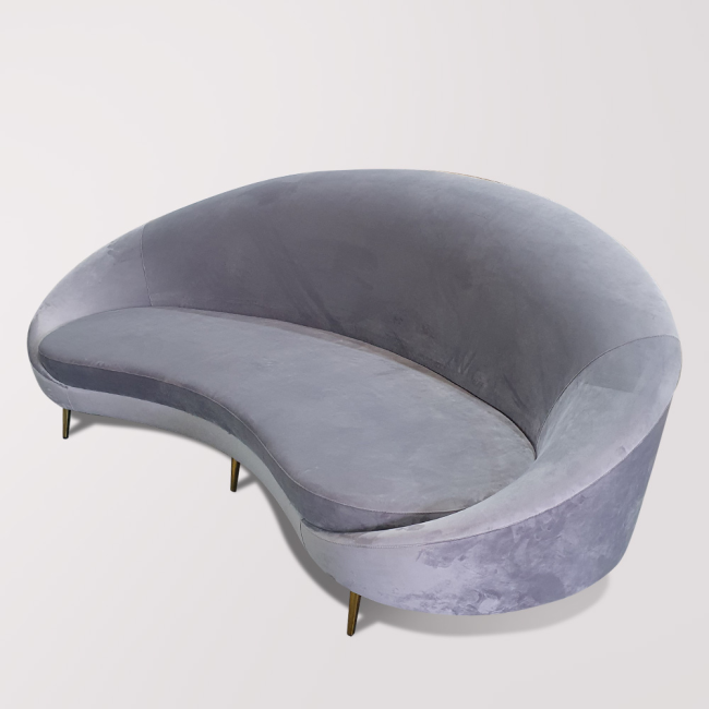 애노카 라누고 스웨이드 패브릭 라운드 호텔 라운지 4인 소파