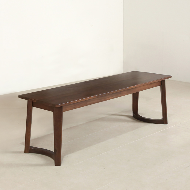 레스튼 아시아월넛 원목 1400 3인 낮은 벤치 의자