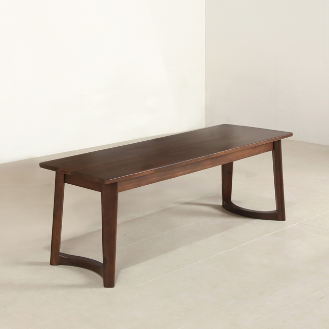 레스튼 아시아월넛 원목 1200 2인 낮은 벤치 의자