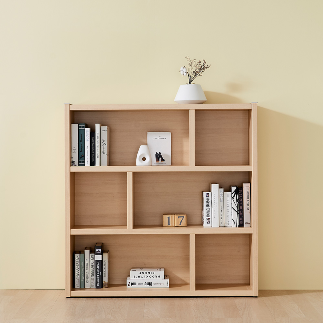 오스트 3단 1200 와이드 가로형 낮은 책장 선반 책꽂이 거실 장식장