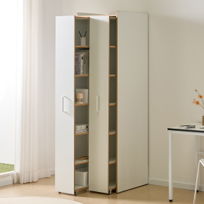 블러스 슬림 듀얼 슬라이딩 높은 6단 책장 책꽂이 거실 수납장