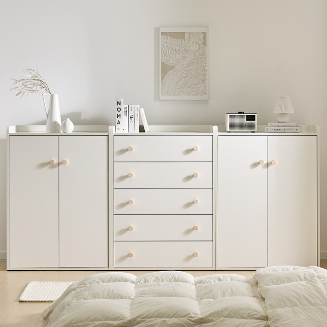 에킨슨 유아 아기 5단 서랍장 옷장 3종세트 베이비장 수납장