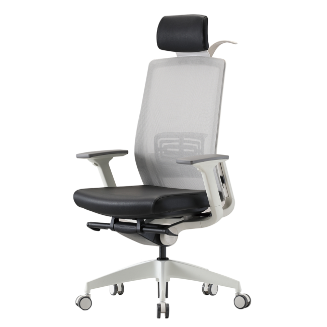 아이언 가죽 메쉬 목받침 옷걸이 학생사무용 컴퓨터 의자 IRN-350