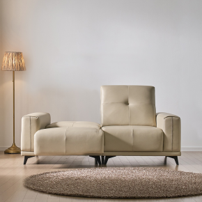 더스빌 하이브리드 레더 모션 슬라이딩 무빙 침대 3인 리클라이너 소파