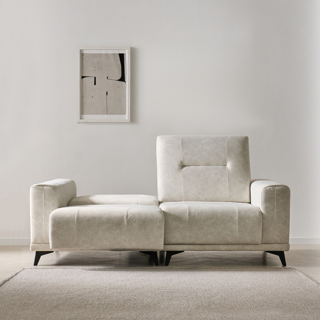 더스빌 아쿠아텍스 패브릭 모션 슬라이딩 무빙 침대 3인 리클라이너 소파