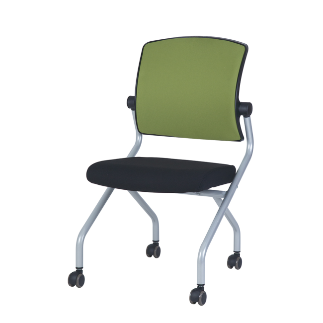 루트 B형 바퀴 블랙 틸팅 폴딩 좌판 회의용 사무용 의자 RO-220B