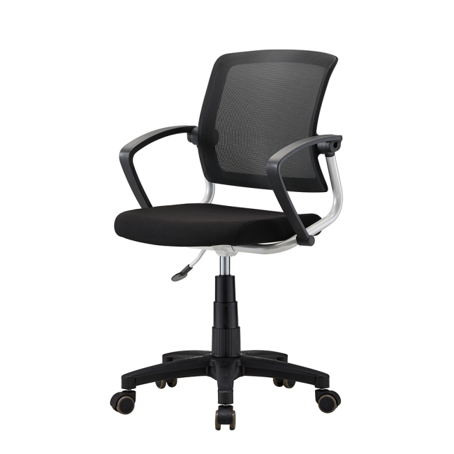 루트 A형 회전 블랙팔걸이 높낮이조절 틸팅 회의용 사무용 의자 RO-223