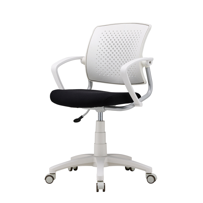 루트 C형 회전 높낮이조절 화이트팔걸이 틸팅 회의용 사무용 의자 RO-225W