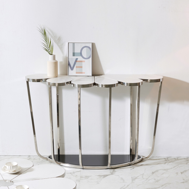 앤터니 플라워 실버 세라믹 테이블 콘솔 화장대 진열장 사이드보드