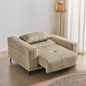 더스빌 하이브리드 레더 모션 슬라이딩 무빙 침대 1인 리클라이너 소파