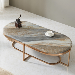 아먼드 스텐 로즈골드 대리석 거실 소파 테이블 좌탁