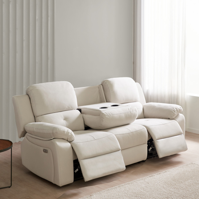 [전시상품 특가]마넌트 아쿠아텍스 패브릭 3인용 리클라이너 소파