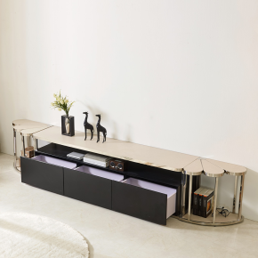 누벨로 서랍 포세린 통세라믹 스텐 스틸 2800 거실장 TV장