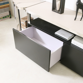 누벨로 서랍 포세린 통세라믹 스텐 스틸 2800 거실장 TV장