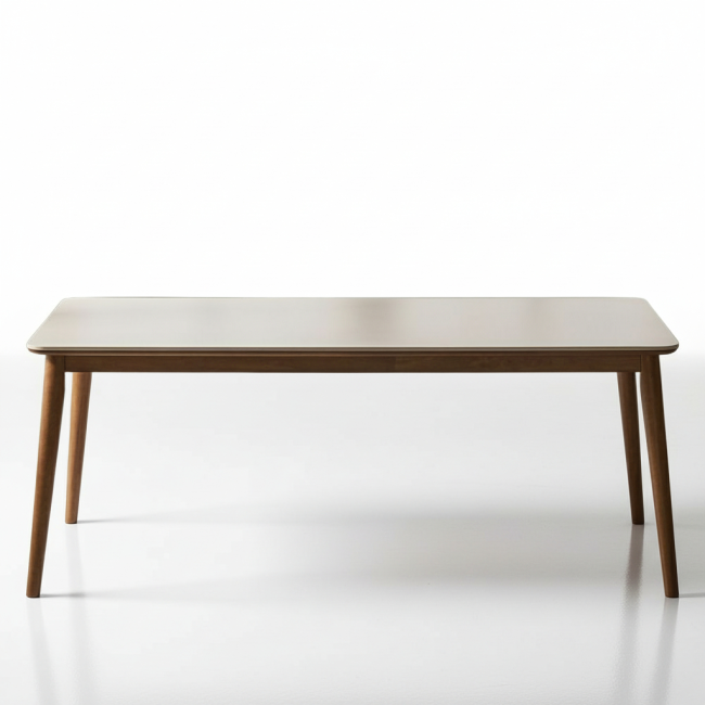 마르넬 포세린 세라믹 원목 와이드 1900 6인 식탁 테이블