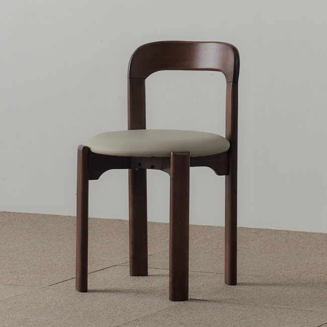 파인즈 실리콘레더 원목 식탁 의자