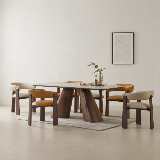 린아크 세라믹 6인 식탁세트(의자6개)