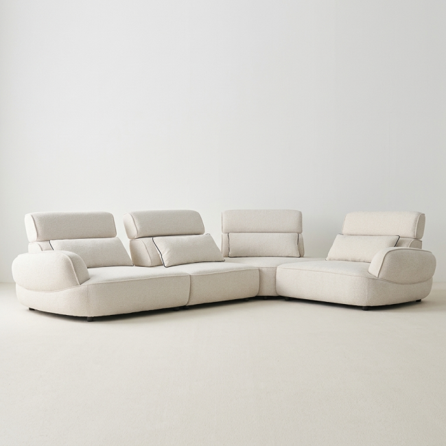 라온드 릴랜드 아쿠아텍스 패브릭 스윙 5인 코너 소파