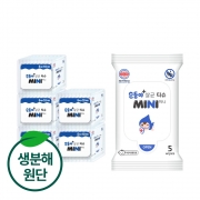 순둥이 생분해물티슈 살균티슈 미니 휴대용 5매 50팩