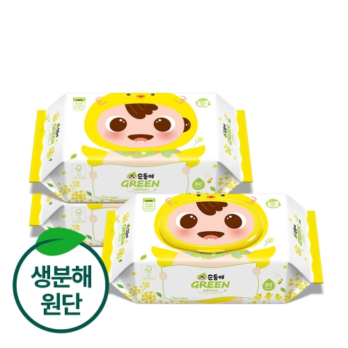 순둥이 생분해물티슈 그린에디션