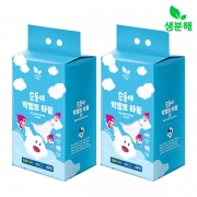 [중형] 일회용 빅엠보 타월 40매 2팩