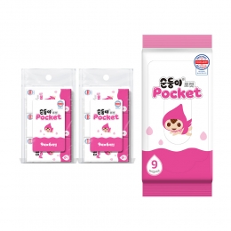 순둥이 포켓 물티슈 9매 12팩 (2번들)