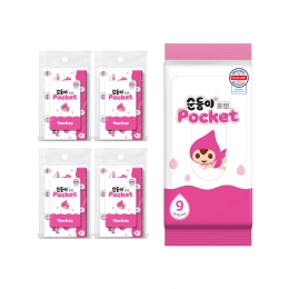 순둥이 포켓 물티슈 9매 24팩 (4번들)