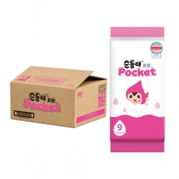 순둥이 포켓 물티슈 9매 108팩 (18번들)