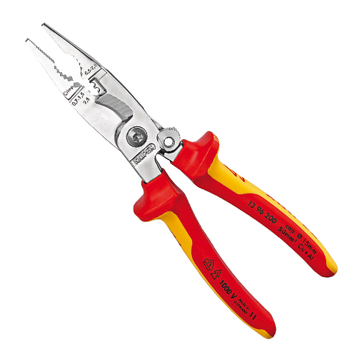 [KNIPEX]크니펙스 만능플라이어(절연)13-96-200 / 수공구,절연플라이어,롱노우즈,뻰치,펜치