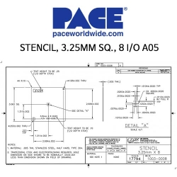 PACE 페이스 STENCIL, 3.25MM SQ., 8 I/O A05 ( 1003-0008-P1)