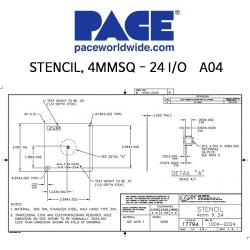 PACE 페이스 STENCIL, 4MMSQ - 24 I/O  A04 (1004-0024-P1)