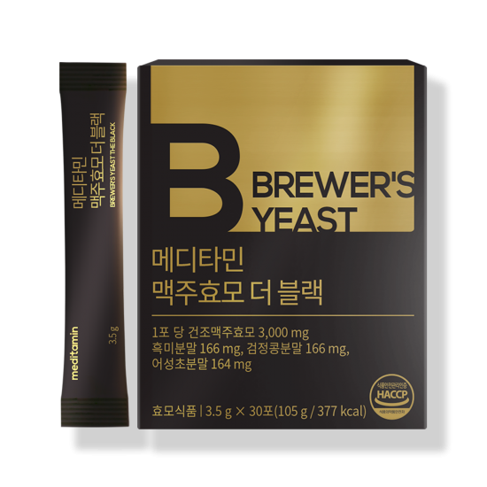 메디타민맥주효모 더 블랙 건조맥주효모 흑미&middot;검정콩분말
