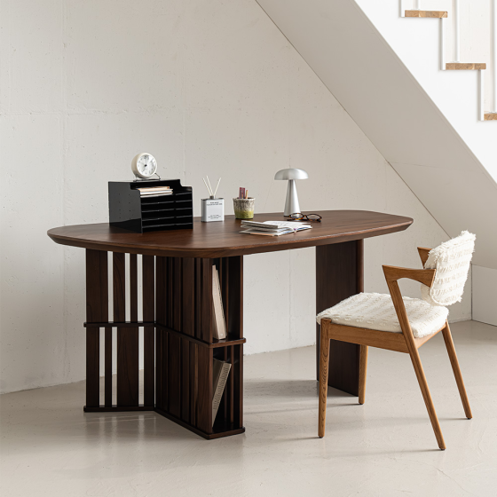 비정형 라운드 테이블 (월넛) (3월중순오픈 4월입고예정)