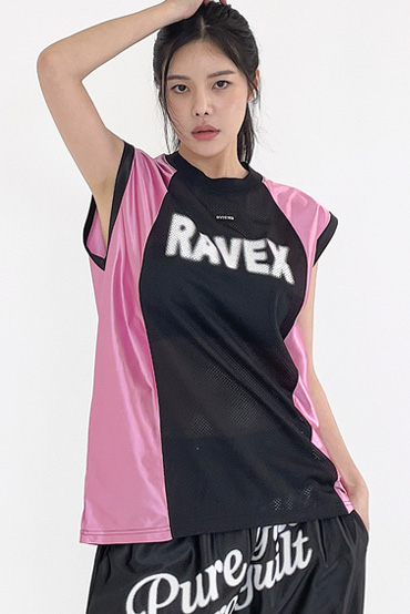 TOP(101264) 메쉬 박스 나시티셔츠