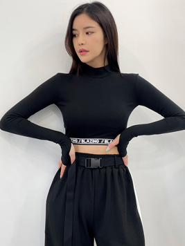 TOP(101290) 블레이 하이넥 밴드크롭티