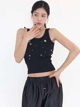 TOP(101272) 스터드 골지 나시