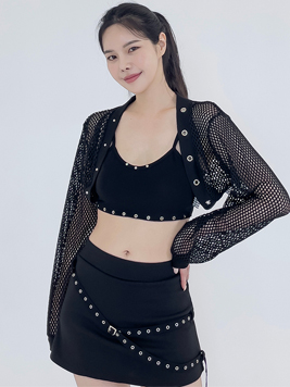 TOP(101292) 아일렛 그물 볼레로