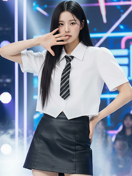 TOP(10085) 크롭셔츠(타이증정)